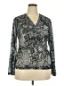 Shein Curve Paisley Gray Long Sleeve Blouse Size 16 Plus (2) - photo 1