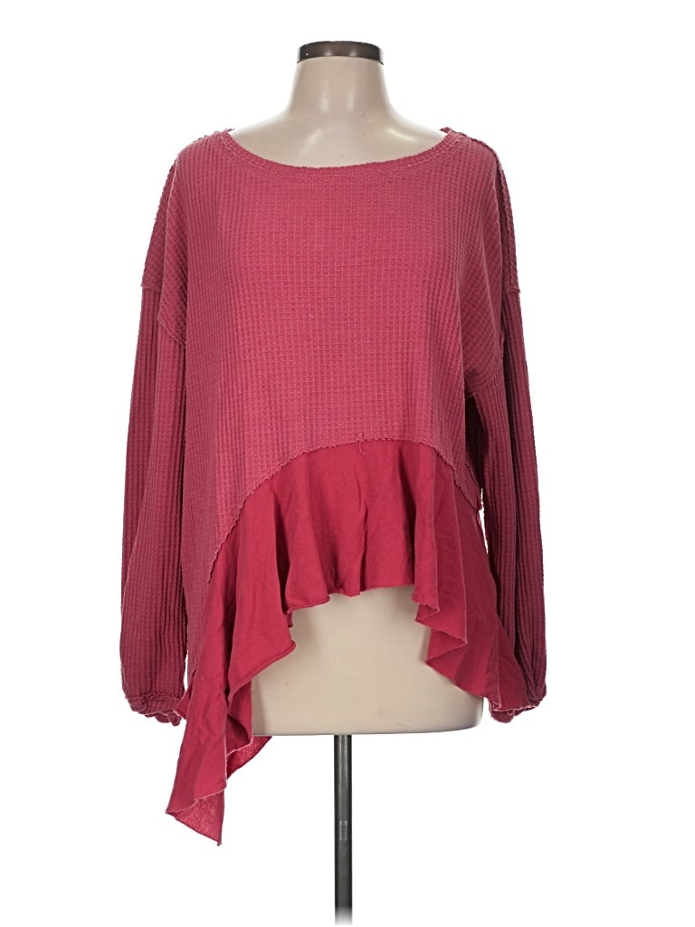 Pre-owned We The Free 3/4 Sleeve T-shirt In Pink