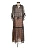 Unbranded 100% Polyester Paisley Brown Casual Dress Size XS - photo 1