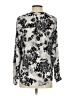 Candie's 100% Polyester Floral White Silver Long Sleeve Blouse Size S - photo 2