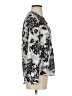 Candie's 100% Polyester Floral White Silver Long Sleeve Blouse Size S - photo 4