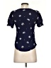 Elodie 100% Rayon Blue Short Sleeve Blouse Size S - photo 2