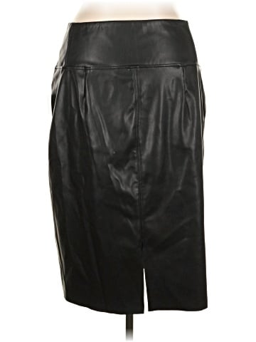 Bold Elements Faux Leather Skirt (view 2)