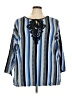 Ruby Rd. Blue 3/4 Sleeve Blouse Size 3X - photo 1
