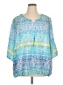 Catherines Blue 3/4 Sleeve Blouse Size 1X - photo 1