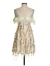 Assorted Brands 100% Polyester Stars Ivory Cocktail Dress Size XS - photo 2