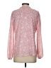Unbranded 100% Polyester Print Pink Long Sleeve Blouse Size S - photo 2