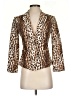 Rachel Roy Collection Animal Print Brown Gold Blazer Size 0 - photo 1