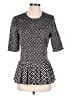 Indies 100% Polyester Black Brown 3/4 Sleeve Top Size EU 40 / US 10 - photo 1