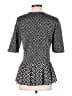 Indies 100% Polyester Black Brown 3/4 Sleeve Top Size EU 40 / US 10 - photo 2