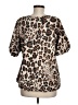 Cato Animal Print Brown Short Sleeve Blouse Size M - photo 2