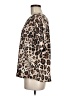 Cato Animal Print Brown Short Sleeve Blouse Size M - photo 5