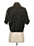 MICHAEL Michael Kors 100% Polyester Metallic Black Short Sleeve Blouse Size S - photo 2