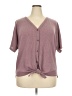 POSESHE Purple Short Sleeve Top Size 3X - photo 1