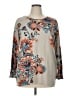 Chico's Floral Gray Pullover Sweater Size XL (3) - photo 1