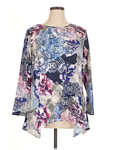 Zenergy by Chico's 3/4 Sleeve T-Shirt (view 1)