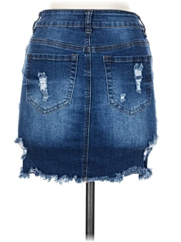 Wax Jean Denim Skirt (view 2)