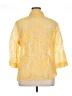Unbranded Paisley Yellow 3/4 Sleeve Button-Down Shirt Size XL (estimated) - photo 2