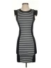 Bebe Stripes Gray Casual Dress Size XS - photo 1