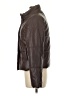 Ci Sono 100% Polyurethane Solid Brown Jacket Size M - photo 5
