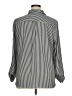 Apt. 9 100% Polyester Stripes Silver Long Sleeve Blouse Size XL - photo 2