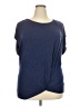 Leon Max Blue Short Sleeve Top Size 4X (estimated) - photo 1