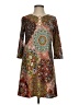 MSK Paisley Brown Casual Dress Size S (petite) - photo 1