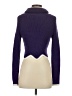 Unbranded 100% Acrylic Chevron-herringbone Purple Turtleneck Sweater Size S (estimated) - photo 2