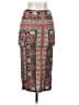 Topshop Print Red Brown Casual Skirt Size 4 - photo 2