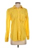 J.Crew 100% Cotton Polka Dots Yellow Long Sleeve Blouse Size S - photo 1