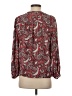 Ann Taylor LOFT 100% Polyester Paisley Burgundy Long Sleeve Blouse Size S - photo 2