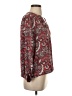 Ann Taylor LOFT 100% Polyester Paisley Burgundy Long Sleeve Blouse Size S - photo 4