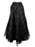 Halogen X Atlantic-Pacific 100% Polyester Plaid Black Formal Skirt Size S - photo 2