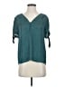 Paige Teal Short Sleeve Blouse Size XS - photo 1