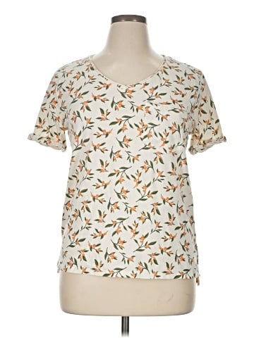 dip Short Sleeve Blouse (view 1)