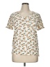 dip Ivory Short Sleeve Blouse Size XL - photo 1