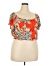 Hot Kiss 100% Polyester Orange Short Sleeve Blouse Size 2X - photo 1