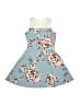 Aqua Floral Blue Dress Size S (kids) - photo 2