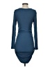 Unbranded Solid Blue Casual Dress Size S - photo 2