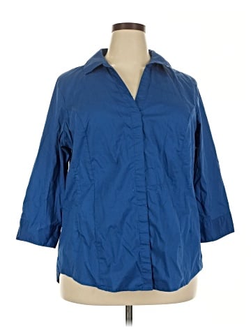 Riders by Lee 3/4 Sleeve Button-Down Shirt (view 1)