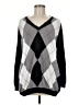 Ellos 100% Cotton Argyle Black Pullover Sweater Size M - photo 1