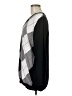 Ellos 100% Cotton Argyle Black Pullover Sweater Size M - photo 5