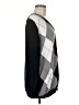 Ellos 100% Cotton Argyle Black Pullover Sweater Size M - photo 4