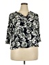 Fun2Fun 100% Rayon Black 3/4 Sleeve Blouse Size 2X - photo 1