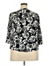 Fun2Fun 100% Rayon Black 3/4 Sleeve Blouse Size 2X - photo 2