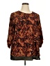 Kim Rogers 100% Polyester Brown 3/4 Sleeve Blouse Size 2X - photo 1