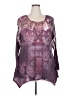 Closet Full 100% Polyester Purple Long Sleeve Blouse Size 3X - photo 1