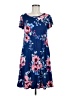 Assorted Brands Floral Blue Casual Dress Size M - photo 1