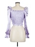 Shein 100% Polyester Purple 3/4 Sleeve Blouse Size 6 - photo 2