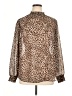Torrid 100% Polyester Animal Print Brown Long Sleeve Blouse Size 1X Plus (1) - photo 1